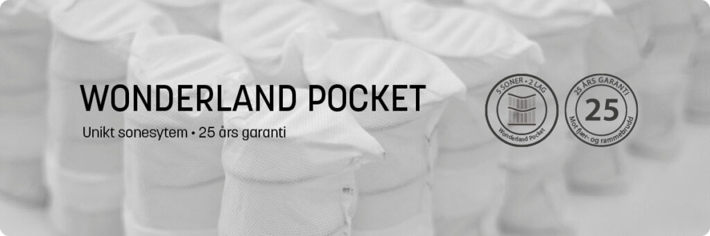 Wonderland Pocket - unikt sonesystem - 25 års garanti